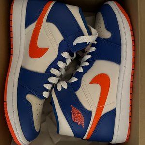 NEW Air Jordan 1 Mid Game Royal/Rush Orange-Phantom - Size 7/37.5